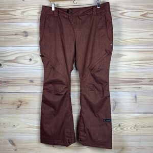Ride Snowboard Pants Women L Brown Capp3l Strata HD II Waterproof Ski Snow